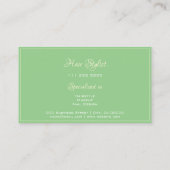 Sage Green金ゴールドフレームカスタム美しい 名刺 (裏面)