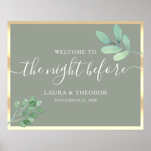  sage green のリハーサルディナー ポスター (正面)