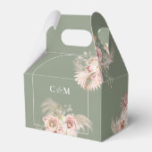 sage green パンパス グラス フラワーリング ウェディング フェイバーボックス (裏面サイド)