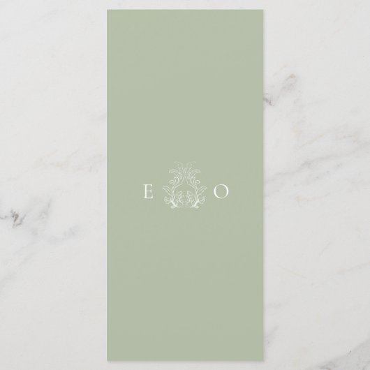 sage green メニュー (裏面)