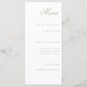 sage green メニュー (正面)