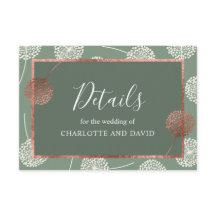 Sage Green モダン Dandelionエンクロージャカード