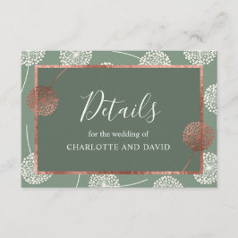 Sage Green モダン Dandelionエンクロージャカード エンクロージャーカード