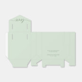 Sage Green モダン Love Script結婚のカスタム フェイバーボックス (折り畳みなし)