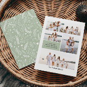Sage Green モダン Neutral 5写真エレガント シーズンカード