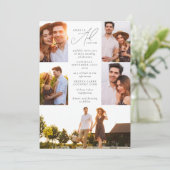 Sage Green モダン Photo QR Code All in One 結婚's 招待状 (スタンド正面)