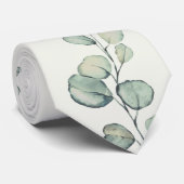 sage green ユーカリのグリーンウェディング ネクタイ (ロール)