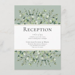  sage green ユーカリの結婚式の披露宴 エンクロージャーカード