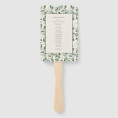 sage green ユーカリの葉のウェディング ハンドファン (裏面)