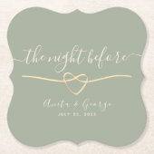  sage green リハーサルディナーコースター ペーパーコースター (正面)