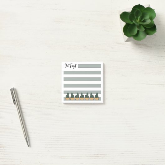 Sage Green | ルールあり | 鉢植えサボテン - ポストイット (オフィス)