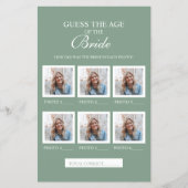 Sage Green 推測新婦の年齢 紙のシート チラシ (正面)