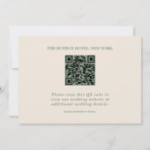 Sage Green | 結婚式の写真QRコード エレガント セーブザデート (裏面)
