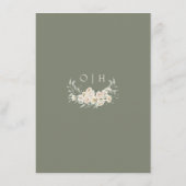  sage green 結婚詳細カード - エレガントなQRコード エンクロージャーカード (裏面)