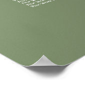 Sage Green 19テーブル結婚のシーティンググラフポスター ポスター (角)