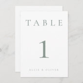 Sage Green 1s/結婚イベントテーブル番号 (正面/裏面)