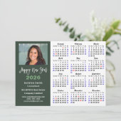 Sage Green 2025カレンダービジネスフォトシンプル シーズンカード (スタンド正面)