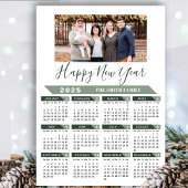 Sage Green 2025カレンダーミニマル写真磁気