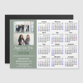 Sage Green 2025カレンダー磁モダン気企業の (正面/裏面)