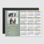 Sage Green 2025カレンダーBusiness 2 Photo Magnetic (正面/裏面)