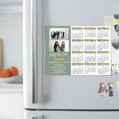 Sage Green 2025カレンダーBusiness 2 Photo Magnetic