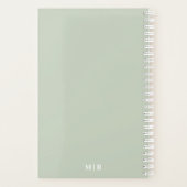 Sage Green 2026 Planner | Custom Title & Initials プランナー手帳 (裏面)