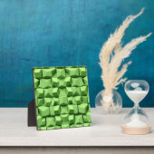 Sage Green 3D Geometric Cube Pattern フォトプラーク (インサイチュ)