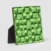 Sage Green 3D Geometric Cube Pattern フォトプラーク (正面)