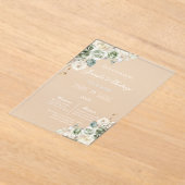 Sage green acrylic wedding  アクリル招待状 (レイダウン)