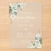 Sage green acrylic wedding  アクリル招待状 (正面)