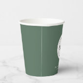 Sage Green Addカスタム Business Companyロゴパーティー 紙コップ (右)
