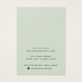 Sage green add logo necklace earring display card (裏面)