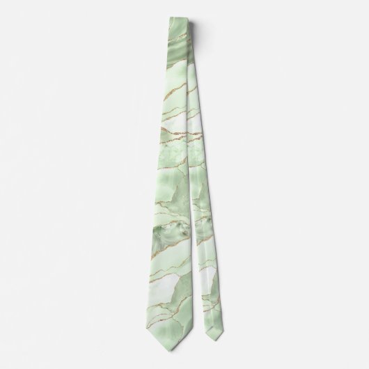 Sage green agate neck tie ネクタイ (正面)
