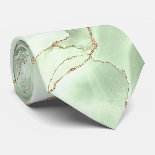 Sage green agate neck tie ネクタイ (ロール)