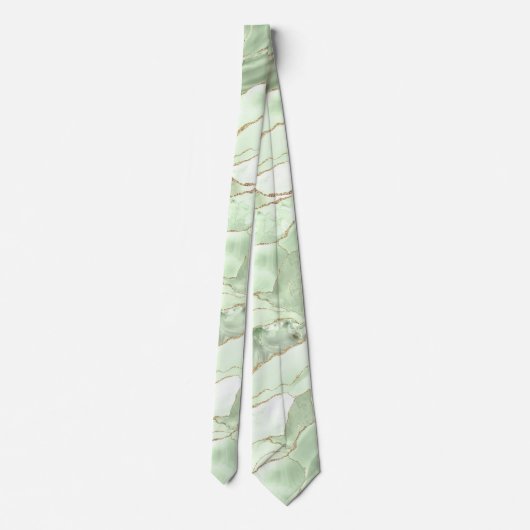 Sage green agate neck tie ネクタイ (裏面)
