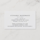 Sage Green Agate Silver Glitter Luxury Stylist 名刺 (裏面)