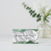 Sage Green Agate Silver Glitter Luxury Stylist 名刺 (スタンド正面)