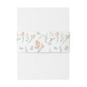 Sage Green and Apricot Wildflower Watercolor 招待状ベリーバンド (裏面例)