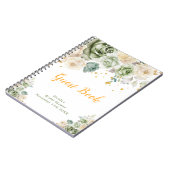 Sage Green and Cream Floral Bridal Show Guest Book ノートブック (左側)