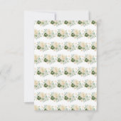 Sage Green and Cream Floral Sweet Sixteen 出欠カード (裏面)