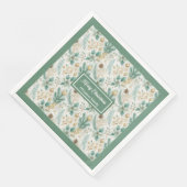 Sage Green and Gold Napkins Elegant Holiday Table (コーナー)