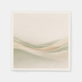 Sage Green and Ivory スタンダードカクテルナプキン (正面)