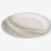 Sage Green and Ivory ペーパープレート (アングル)