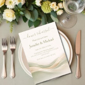 Sage Green and Ivory Dinner Rehearsal 招待状