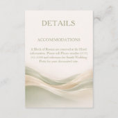 Sage Green and Ivory Modern Wedding Details エンクロージャーカード (裏面)