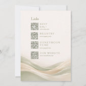 Sage Green and Ivory Wedding All in One 招待状 (裏面)