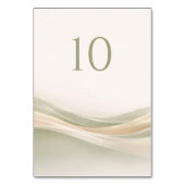 Sage Green and Ivory Wedding Table Number テーブルナンバー (正面)