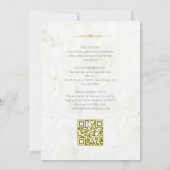 sage green and navy blue wedding invitations サンキューカード (裏面)