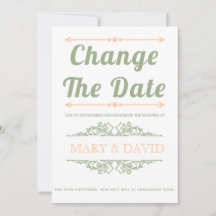 Sage green and peach日付の変更のお知らせ