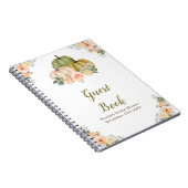 Sage Green and Peach Floral Pumpkins Bridal Shower ノートブック (右側)